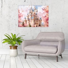 Tablou pe sticlă - Castel de basm (70x50 cm)