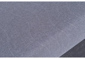 Pat tapițat cu spațiu de depozitare JACOB XL, 90x200 cm, capacitate 130 kg, gri
