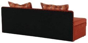 Canapea extensibila Sara 193 cm maro caramiziu