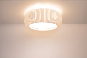 Plafonieră STRIPES 2xE27/40W/230V Ø 55 cm alb/crem