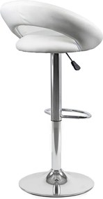 Scaun de bar din piele ecologică cu bază metalică ABS 151 alb