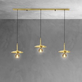 Lustra cu 3 pendule din alama Elio