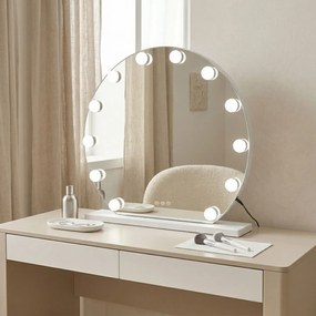 Oglindă LED HOLLYWOOD White 50 cm