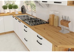 Dulap înalt pentru cuptor încorporat Lesana 2 (alb + stejar artisan) 60 DP-210 2F . 1063975