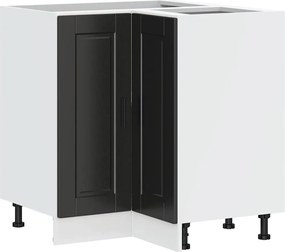 vidaXL Dulap de bază pe colț de bucătărie „Porto” Negru lemn prelucrat