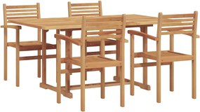 vidaXL Set de masă pentru grădină 5 pcs natural Lemn Solid de Acacia
