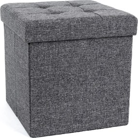 Taburet cu spatiu depozitare LAFINA 38x38 cm, gri