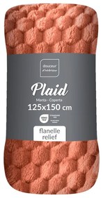 Pătură teracotă din microflanel 125x150 cm Mini Frosty – douceur d'intérieur