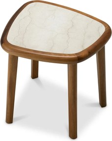 Masuta laterala LUX, Marmura, Lemn, Wilma