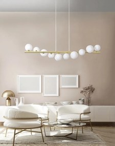 Lustra suspendata design modern SYBILLA 10 gold