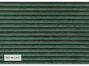 Colțar verde închis extensibil cu tapițerie din catifea reiată (cu colț pe partea dreaptă) Brave Dave – Miuform