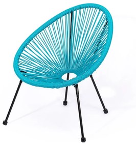 Fotoliu împletit de grădină Le Bonom Avocado, albastru