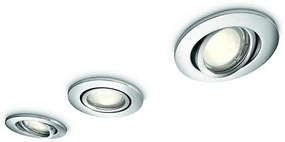 Philips 59902/11/PN - SET 3x Lampă încastrată baie ROOTS 1xGU10/35W