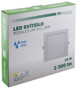 Plafonieră LED încastrată pentru baie 24W/230V 3000/4000/6000K IP44