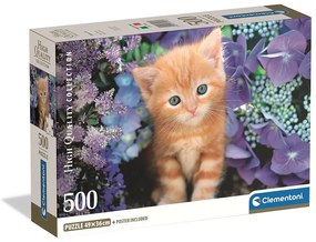 Pisică Ginger Puzzle compact Clementoni de 500 piese