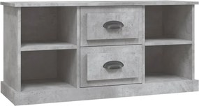 vidaXL Comodă TV, gri beton, 99,5x35,5x48 cm, lemn prelucrat