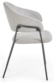 Scaun de bucaterie Derrick, gri/negru
