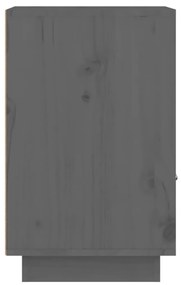 Noptiera, gri, 40x34x55 cm, lemn masiv de pin 1, Gri