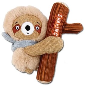 GiGwi Jucărie fluierătoare pentru câini 2in1 Shaking Fun Sloth, 21 x 18 x 9 cm