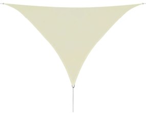 Panza parasolar din HDPE triunghiulara 5 x 5 x 5 m, Crem