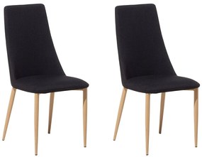 Set 2 buc. scaune pentru sufragerie Clenot (negru). 1009887