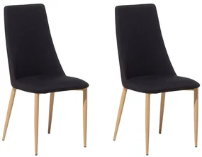 Set 2 buc. scaune pentru sufragerie Clenot (negru). 1009887