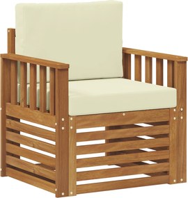 vidaXL Set de canapele de exterior cu pernă natural 71 x 63 x 73 cm