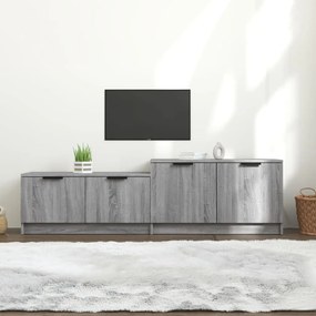 vidaXL Comodă TV, sonoma gri, 158,5x36x45 cm, lemn prelucrat