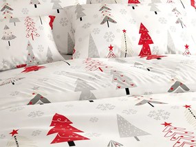 Lenjerie de pat din bumbac JINGLE alba Dimensiune lenjerie de pat: 70 x 90 cm | 140 x 200 cm