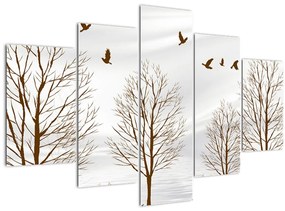 Tablou - Cerb lângă râu (150x105 cm)