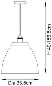 Endon 98749 - Pendul cu cablu FRANKLIN, 1xE27/10W/230V, negru/alamă