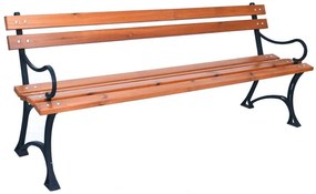 Bancă de parc în grădină cu cotiere FSC