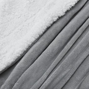 Pătură imitație lână 220x240 cm, culoare gri deschis
