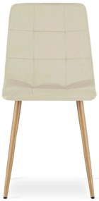 OFERTA Scaun de catifea bej deschis KARA, a doua calitate