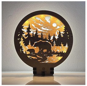 Li-Go 23595/DUB2 - Lampă LED de masă reglabilă, LED/12W/230V, 20 x 22 cm, stejar