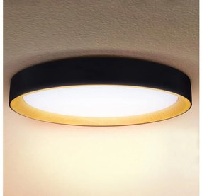 Brilagi - Plafonieră LED dimabilă LARIOS, 72 W, 230 V, neagră, Ø 59 cm + telecomandă