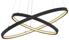 Lustra LED suspendata design modern circular RALPH 42W negru
