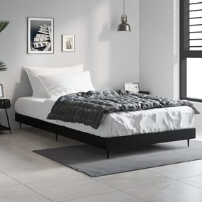 832302 vidaXL Cadru de pat, negru, 90x190 cm, lemn prelucrat