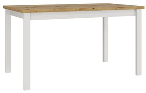 Masă sufragerie extensibilă Deasal 80 x 140 180 II (Stejar artisan + Alb) (pentru 4-8 persoane). 1105368