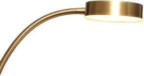 Lampă de podea LED reglabilă NORA, 25W/230V (2200/3000/4000K) + LED 5W 3000K, auriu, cu telecomandă