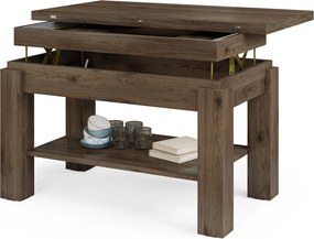 Mazzoni BRAWO Nuc Elegant - MĂSUȚĂ DE CAFEA CU BLAT EXTENSIBIL ȘI RIDICABIL MASĂ CU RAFT