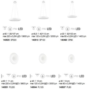 Aplica de perete sau tavan, diametru 30cm, LED POLO PL80 BIANCO 140537