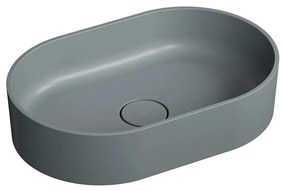 OMNIRES OVOUNAG - Lavoar pe blat OVO 55x36 cm dolomit gri cenușiu mat