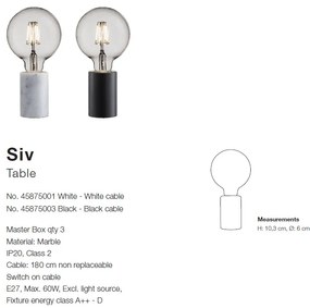 Veioza design decorativ Siv, negru 45875003 NL
