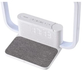 Lampă LED dimabilă de masă cu ceas deșteptător și încărcare Qi Immax 08994L 18W/230V alb