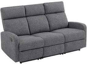 Divan HOMCOM cu 3 locuri din Catifea cu Reclinare Independentă la 145° max, Divan de Sufragerie Imbottito cu Brațe și Suport pentru Picioare, pentru Camera de Zi și Birou, Gri | Aosom Romania