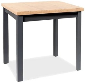 Masa Adam stejar artizan/negru L90x65 cm