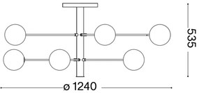 Lustră LED pe tijă Ideal Lux COSMOPOLITAN 10xG9/3W/230V