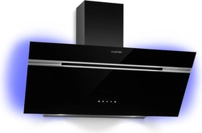 Klarstein Alina, hotă, 90 cm, 600 m³ / h, display LED, lumină, neagră