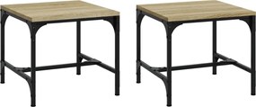 vidaXL Mese laterale 2 buc. stejar sonoma 40x40x35 cm lemn prelucrat